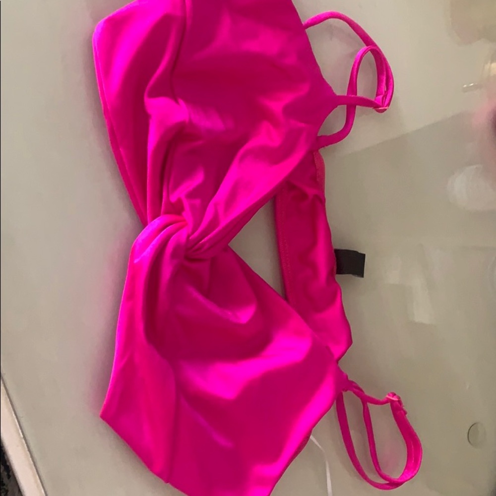 Hot pink swim suit top